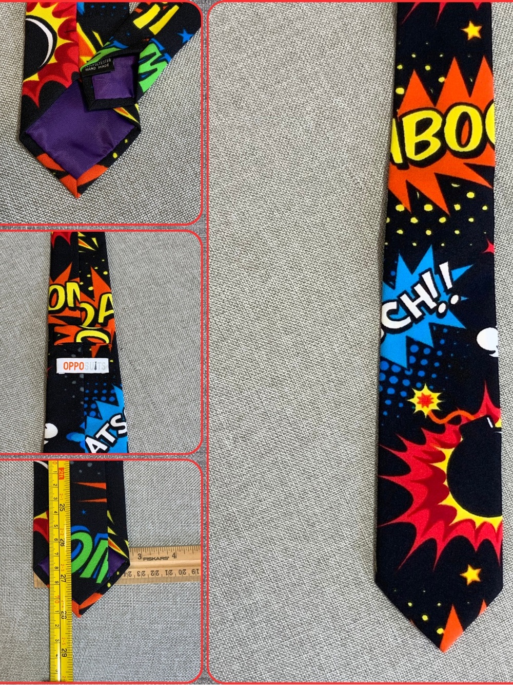 Comic Pop Art Boom Pow Novelty Necktie